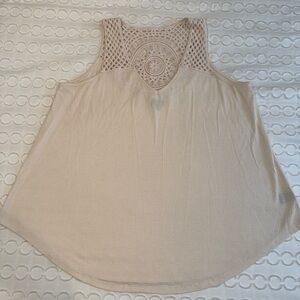Torrid Cream Lace Detail Tank Top